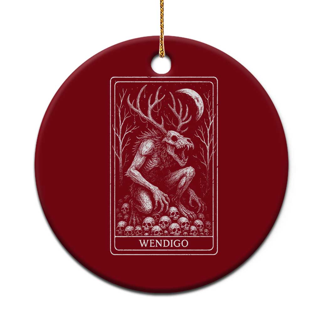 Wendigo Ceramic Ornament Tarot Card Horror Cryptid Occult Dark Fantasy TS10 1pc Red Print Your Wear