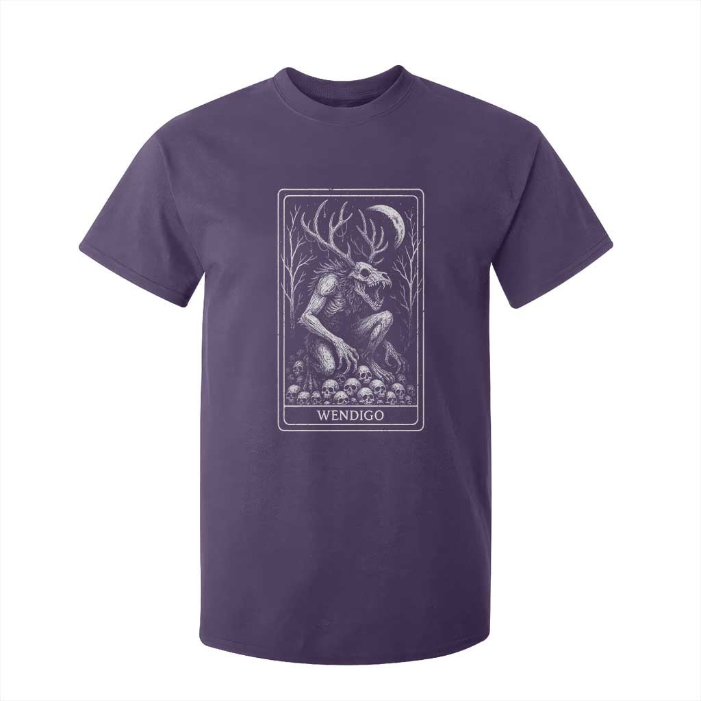Wendigo T Shirt For Kid Tarot Card Horror Cryptid Occult Dark Fantasy TS10 Purple Print Your Wear