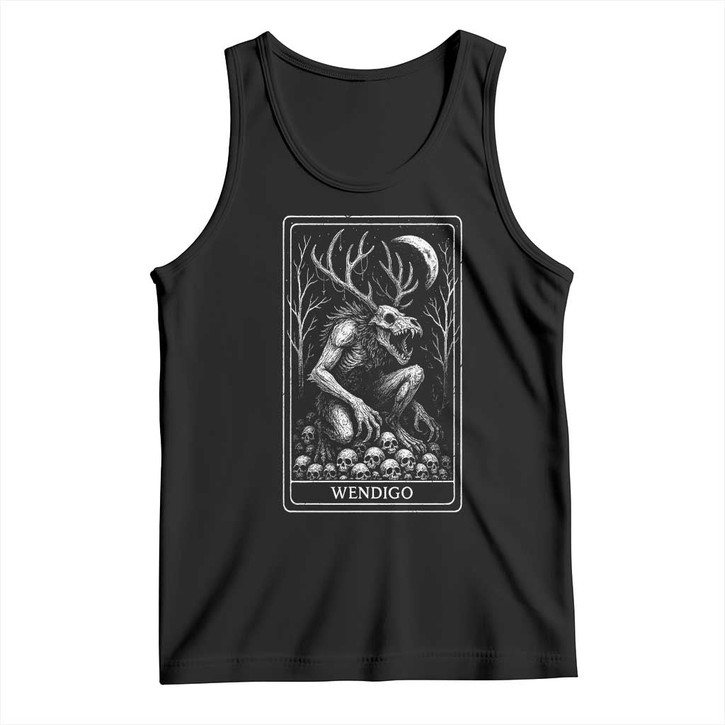 Wendigo Tank Top Tarot Card Horror Cryptid Occult Dark Fantasy TS10 Black Print Your Wear