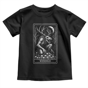 Wendigo Toddler T Shirt Tarot Card Horror Cryptid Occult Dark Fantasy TS10 Black Print Your Wear