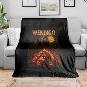 Wendigo Throw Blanket Halloween Cryptid Horror Mythical Creature TS10 Print Your Wear