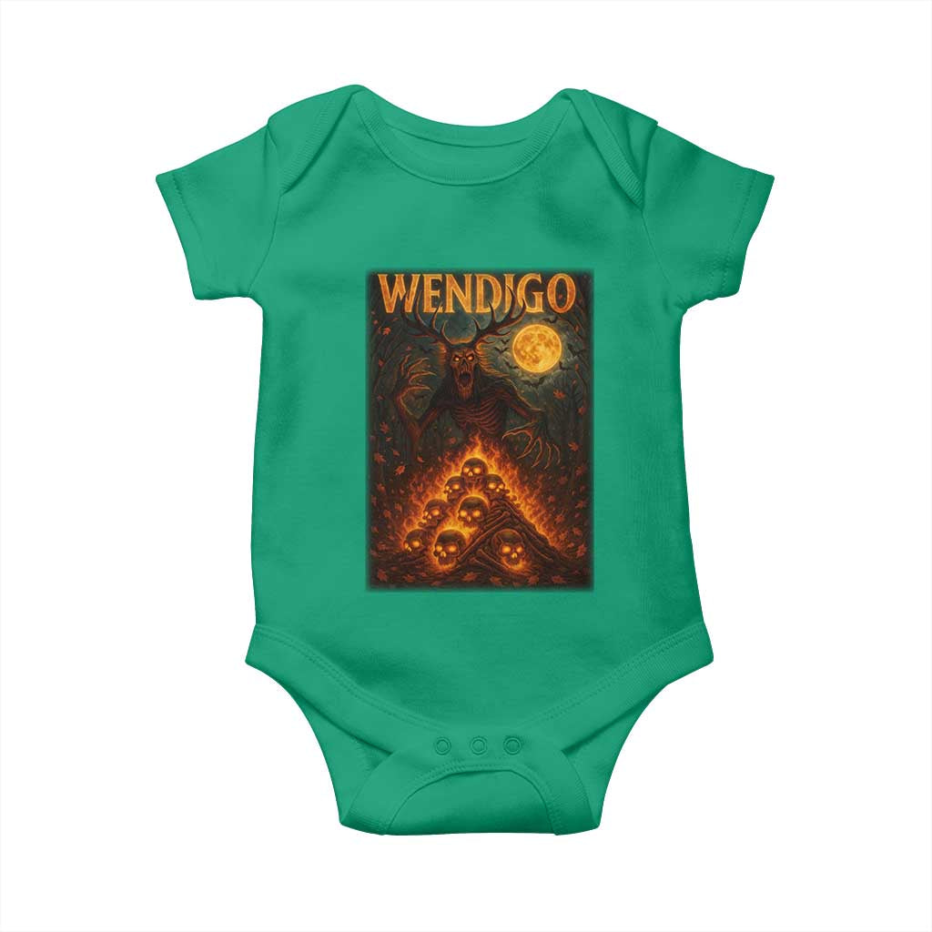 Wendigo Baby Onesie Halloween Cryptid Horror Mythical Creature TS10 Irish Green Print Your Wear