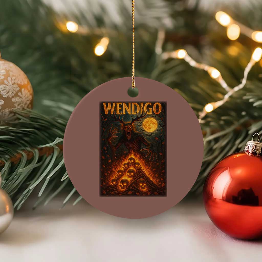 Wendigo Ceramic Ornament Halloween Cryptid Horror Mythical Creature TS10 1pc Mocha Print Your Wear