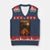 Wendigo V-Neck Knit Sweater Vest Halloween Cryptid Horror Mythical Creature TS10 Navy Red Print Your Wear
