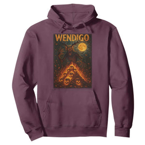 Wendigo Hoodie Halloween Cryptid Horror Mythical Creature TS10 Maroon Print Your Wear