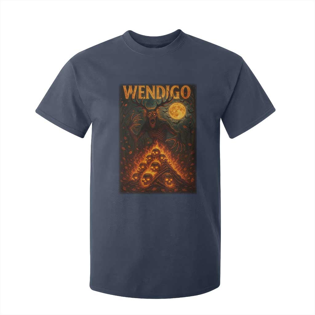 Wendigo T Shirt For Kid Halloween Cryptid Horror Mythical Creature TS10 Navy Print Your Wear