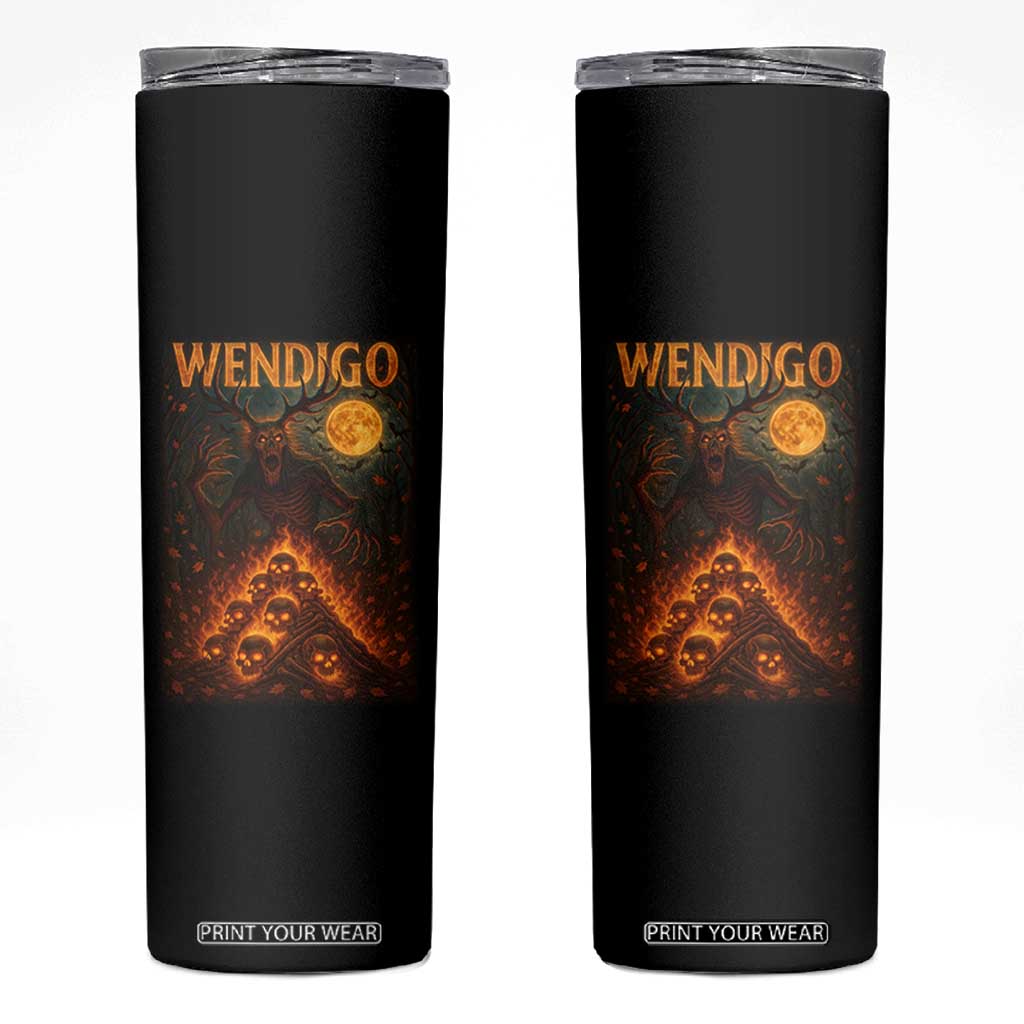 Wendigo Skinny Tumbler Halloween Cryptid Horror Mythical Creature TS10 Black Print Your Wear
