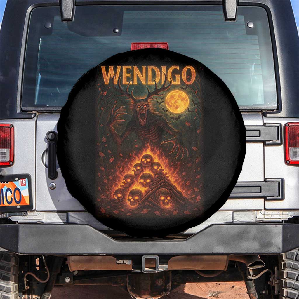 Wendigo Spare Tire Cover Halloween Cryptid Horror Mythical Creature TS10 No hole Black Print Your Wear