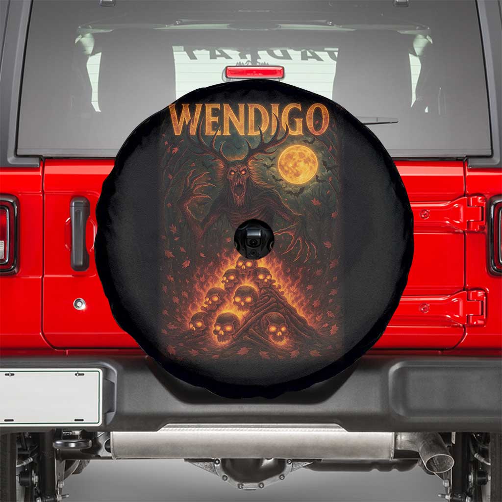 Wendigo Spare Tire Cover Halloween Cryptid Horror Mythical Creature TS10 Black Print Your Wear