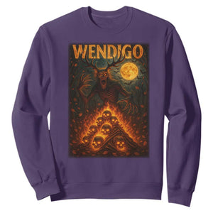 Wendigo Sweatshirt Halloween Cryptid Horror Mythical Creature TS10 Purple Print Your Wear
