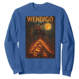Wendigo Sweatshirt Halloween Cryptid Horror Mythical Creature TS10 Royal Blue Print Your Wear