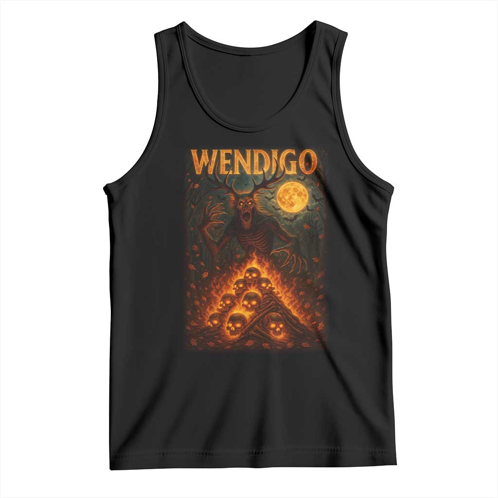 Wendigo Tank Top Halloween Cryptid Horror Mythical Creature TS10 Black Print Your Wear