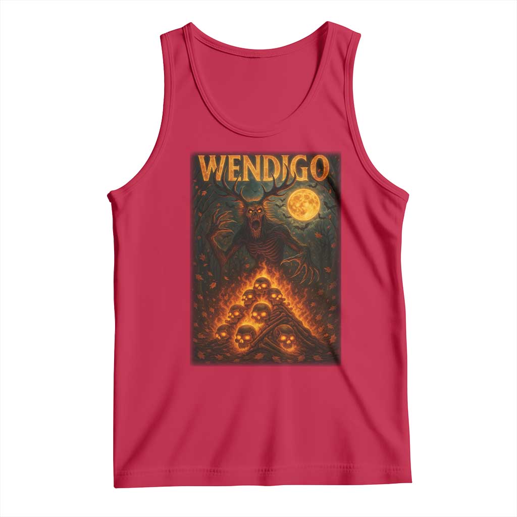 Wendigo Tank Top Halloween Cryptid Horror Mythical Creature TS10 Red Print Your Wear