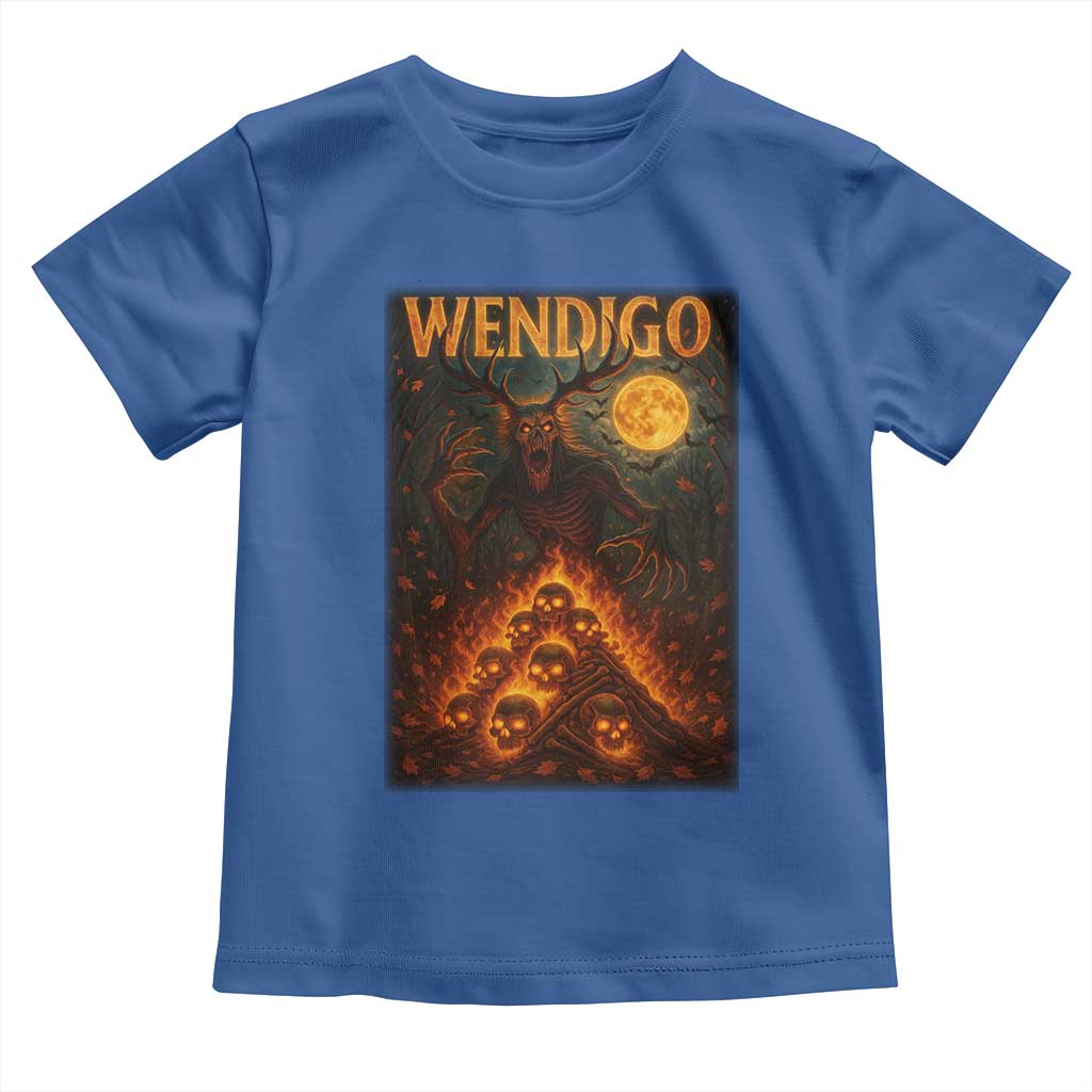 Wendigo Toddler T Shirt Halloween Cryptid Horror Mythical Creature TS10 Royal Blue Print Your Wear