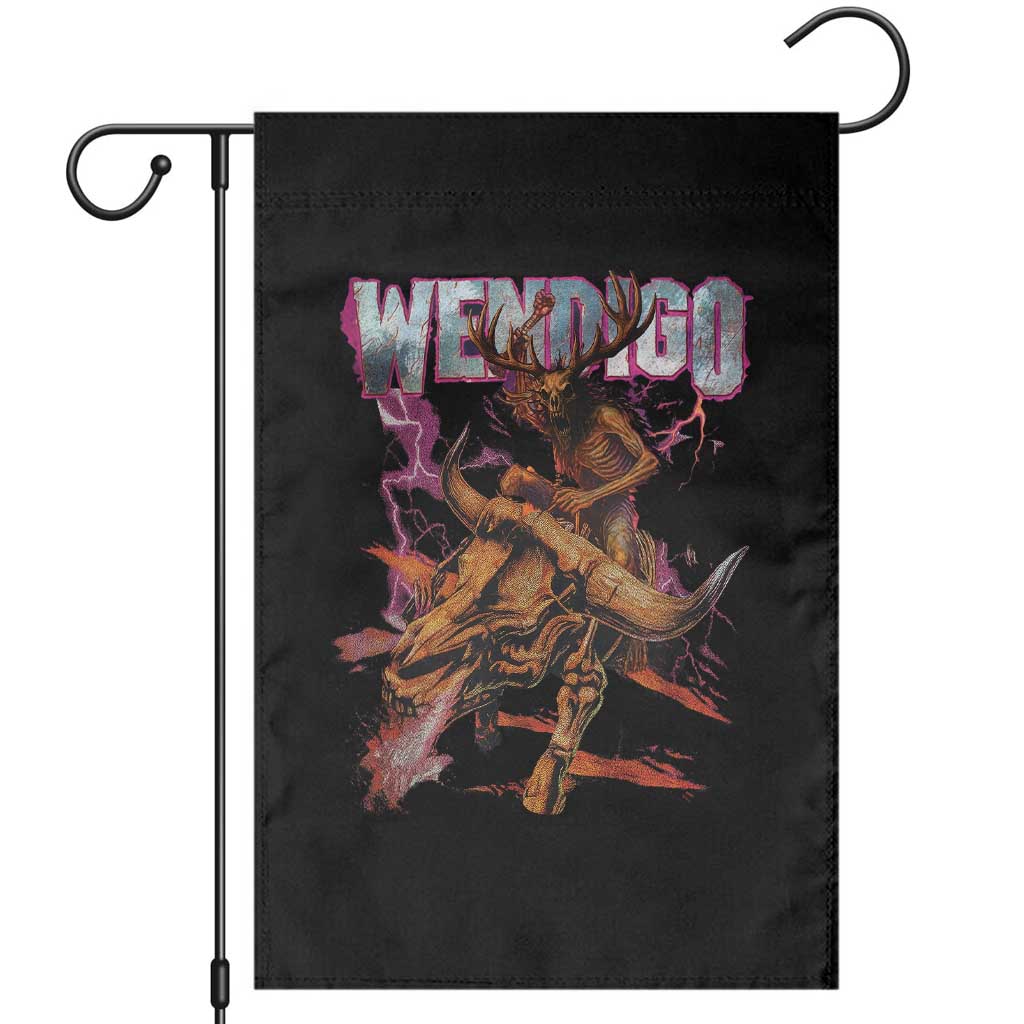 Wendigo Garden Flag Riding Skeleton Cryptid Occult Dark Fantasy TS10 Black Print Your Wear
