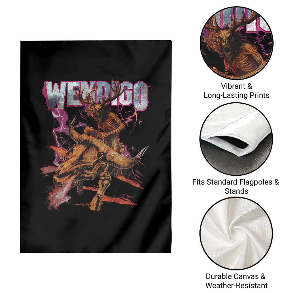 Wendigo Garden Flag Riding Skeleton Cryptid Occult Dark Fantasy TS10 Print Your Wear
