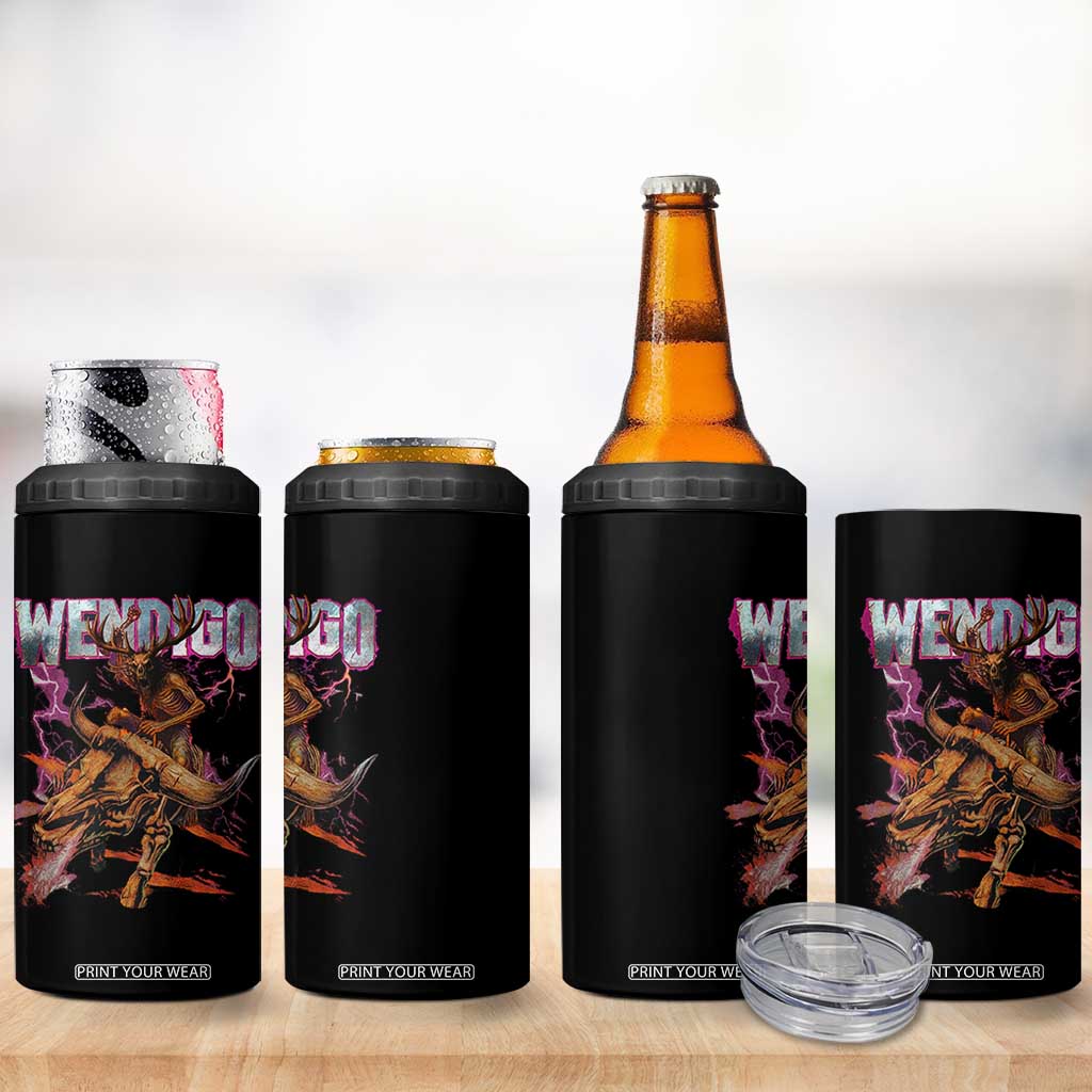 Wendigo 4 in 1 Can Cooler Tumbler Riding Skeleton Cryptid Occult Dark Fantasy TS10 Print Your Wear