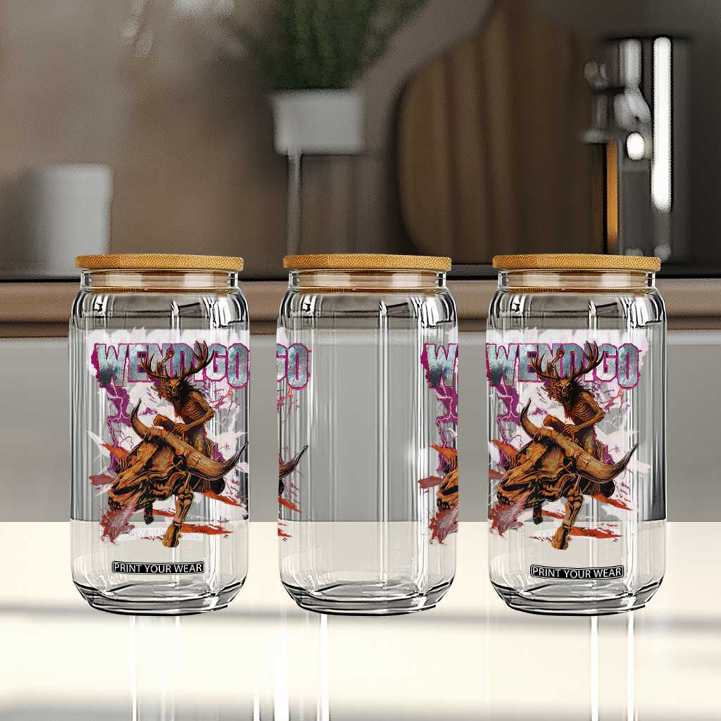 Wendigo Glass Can Riding Skeleton Cryptid Occult Dark Fantasy TS10 Print Your Wear