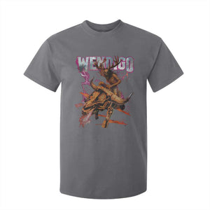 Wendigo T Shirt For Kid Riding Skeleton Cryptid Occult Dark Fantasy TS10 Charcoal Print Your Wear
