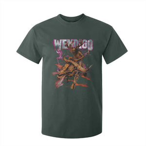 Wendigo T Shirt For Kid Riding Skeleton Cryptid Occult Dark Fantasy TS10 Dark Forest Green Print Your Wear