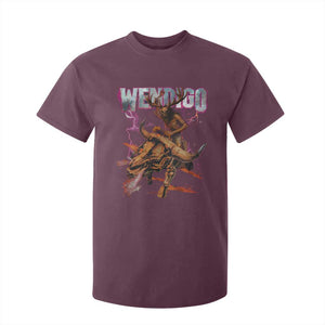 Wendigo T Shirt For Kid Riding Skeleton Cryptid Occult Dark Fantasy TS10 Maroon Print Your Wear