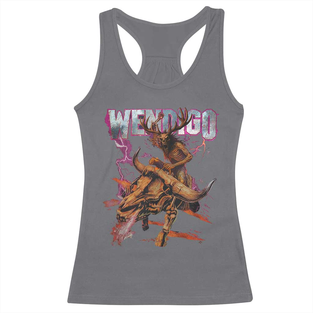 Wendigo Racerback Tank Top Riding Skeleton Cryptid Occult Dark Fantasy TS10 Charcoal Print Your Wear