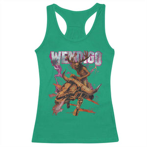 Wendigo Racerback Tank Top Riding Skeleton Cryptid Occult Dark Fantasy TS10 Irish Green Print Your Wear