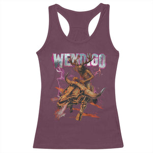 Wendigo Racerback Tank Top Riding Skeleton Cryptid Occult Dark Fantasy TS10 Maroon Print Your Wear