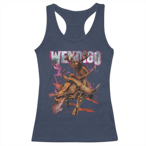 Wendigo Racerback Tank Top Riding Skeleton Cryptid Occult Dark Fantasy TS10 Navy Print Your Wear