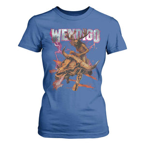 Wendigo T Shirt For Women Riding Skeleton Cryptid Occult Dark Fantasy TS10 Royal Blue Print Your Wear