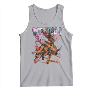 Wendigo Tank Top Riding Skeleton Cryptid Occult Dark Fantasy TS10 Athletic Heather Print Your Wear