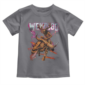 Wendigo Toddler T Shirt Riding Skeleton Cryptid Occult Dark Fantasy TS10 Charcoal Print Your Wear