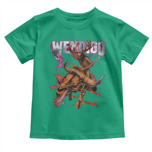 Wendigo Toddler T Shirt Riding Skeleton Cryptid Occult Dark Fantasy TS10 Irish Green Print Your Wear