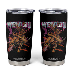 Wendigo Tumbler Cup Riding Skeleton Cryptid Occult Dark Fantasy TS10 Black Print Your Wear