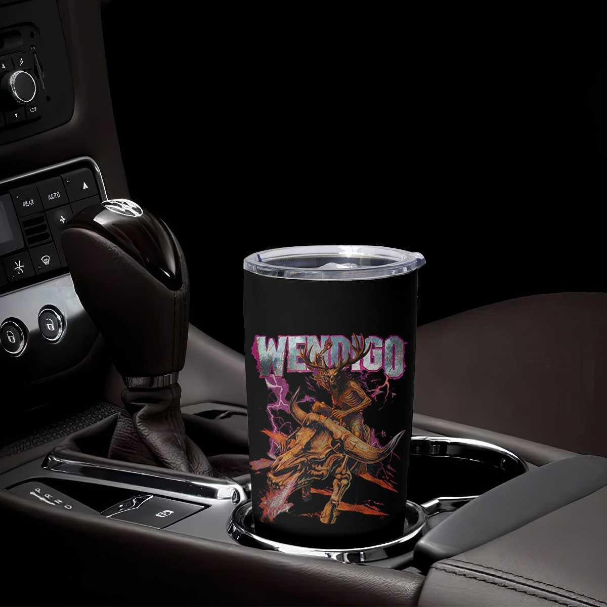 Wendigo Tumbler Cup Riding Skeleton Cryptid Occult Dark Fantasy TS10 Print Your Wear