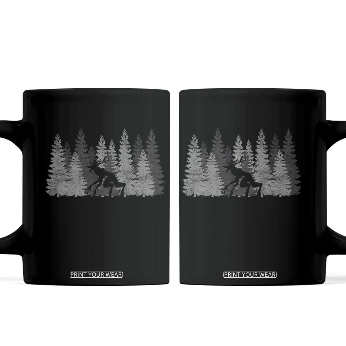 Wendigo Coffee Mug Mountain Trees Cryptid Occult Dark Fantasy TS10 Black Print Your Wear