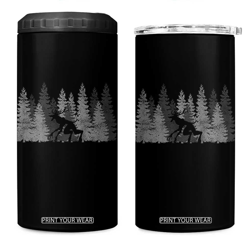 Wendigo 4 in 1 Can Cooler Tumbler Mountain Trees Cryptid Occult Dark Fantasy TS10 One Size: 16 oz Black Print Your Wear
