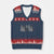 Wendigo V-Neck Knit Sweater Vest Mountain Trees Cryptid Occult Dark Fantasy TS10 Navy Red Print Your Wear