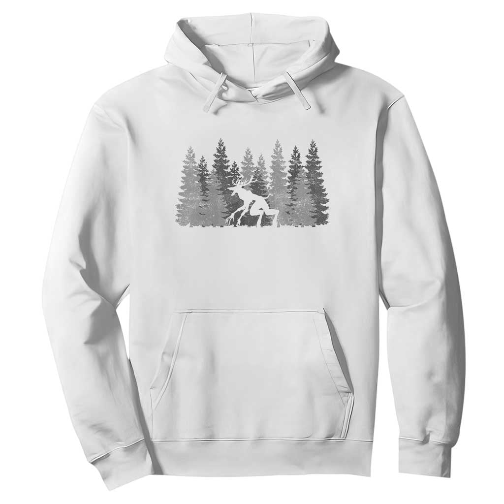 Wendigo Hoodie Mountain Trees Cryptid Occult Dark Fantasy TS10 White Print Your Wear