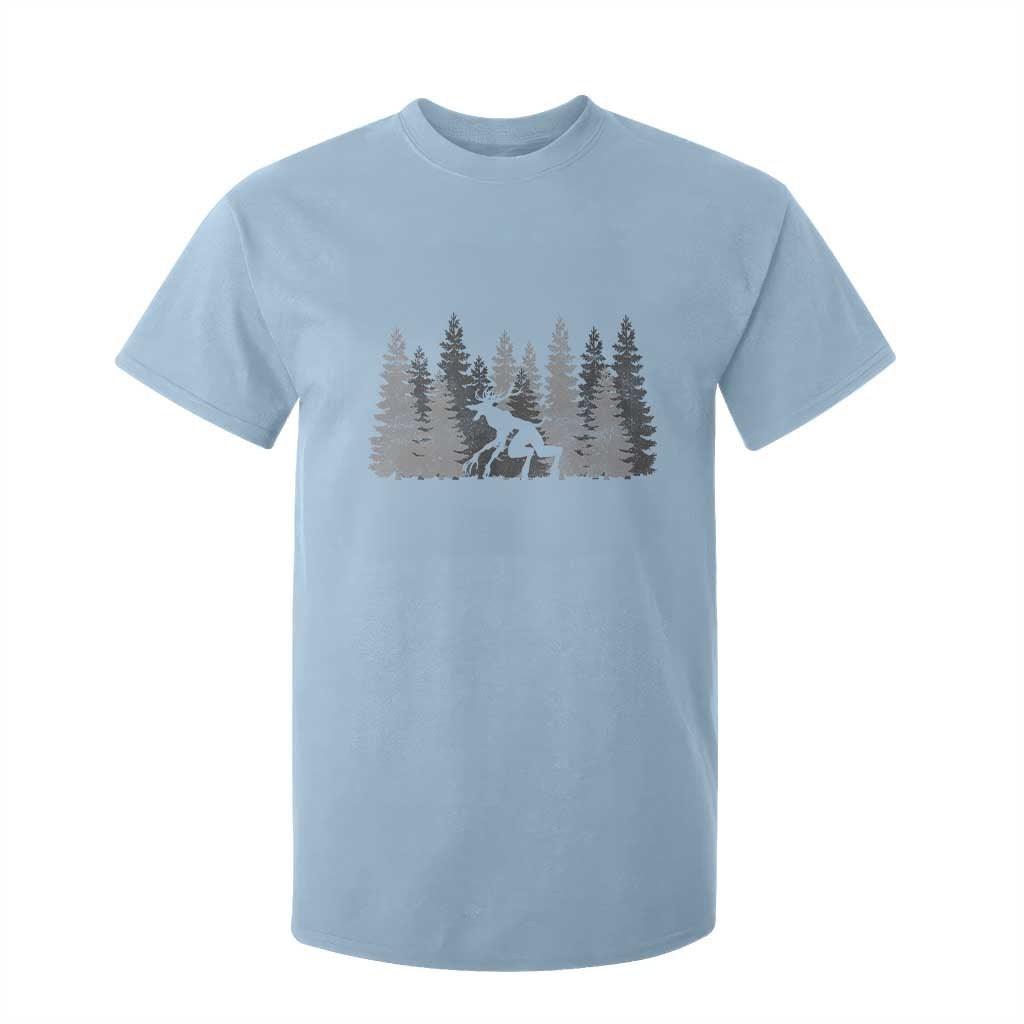 Wendigo T Shirt For Kid Mountain Trees Cryptid Occult Dark Fantasy TS10 Light Blue Print Your Wear