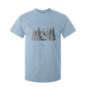 Wendigo T Shirt For Kid Mountain Trees Cryptid Occult Dark Fantasy TS10 Light Blue Print Your Wear