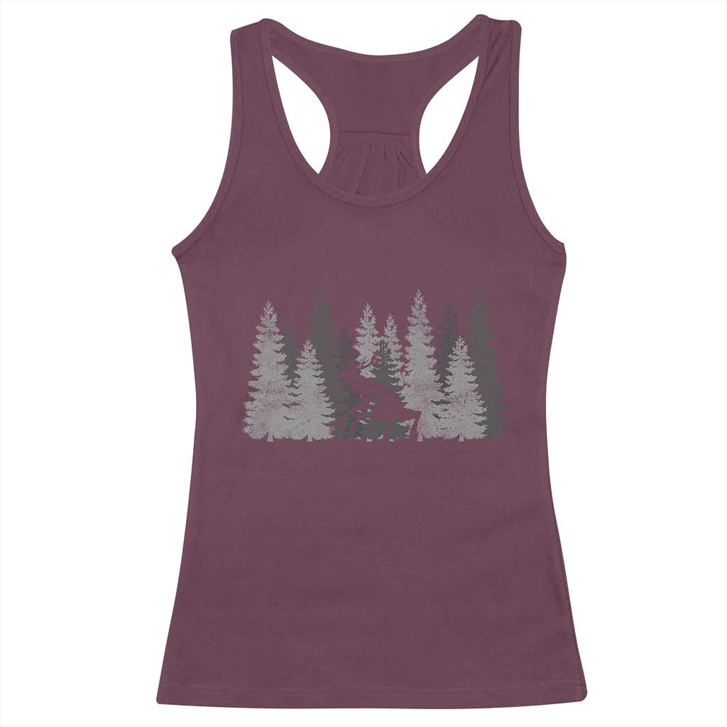 Wendigo Racerback Tank Top Mountain Trees Cryptid Occult Dark Fantasy TS10 Maroon Print Your Wear