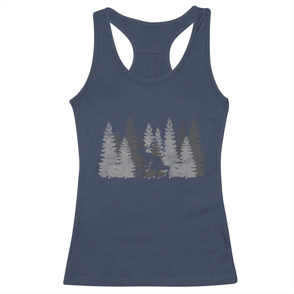 Wendigo Racerback Tank Top Mountain Trees Cryptid Occult Dark Fantasy TS10 Navy Print Your Wear