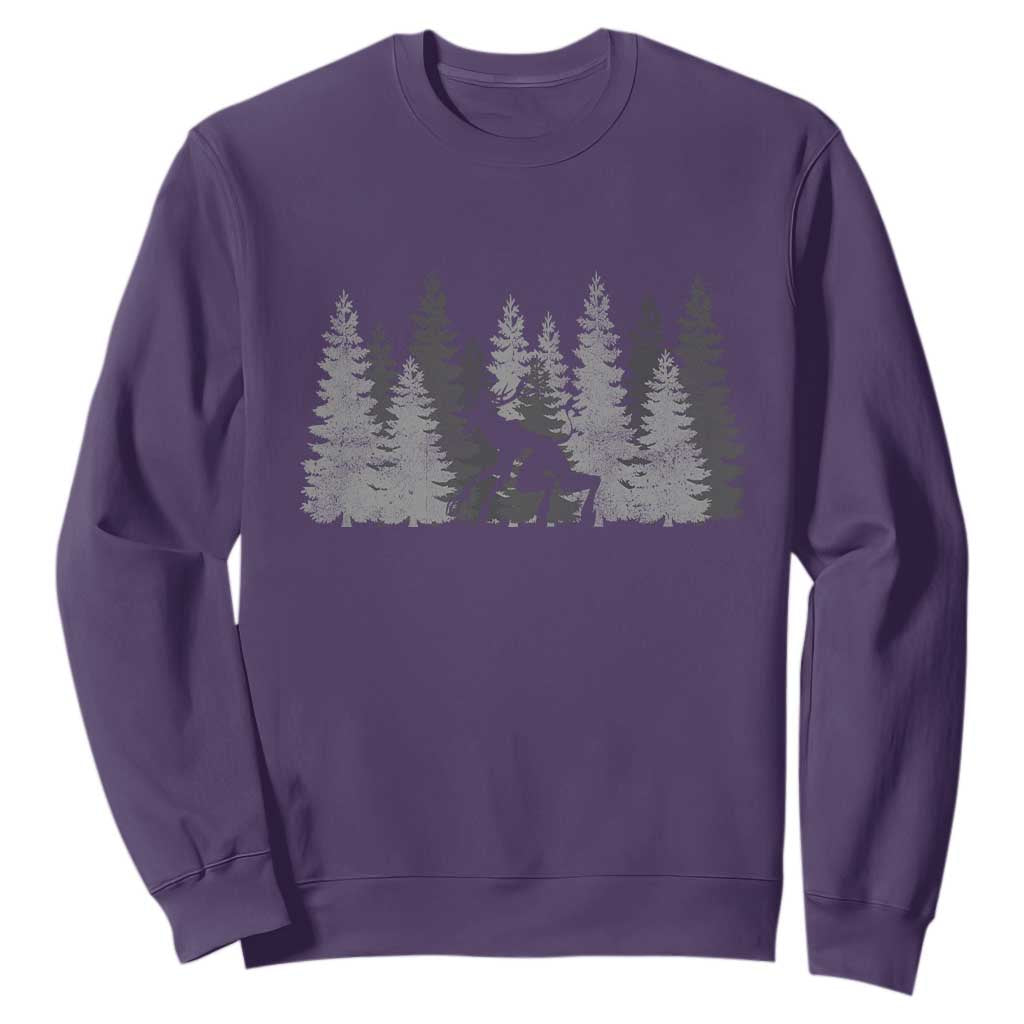 Wendigo Sweatshirt Mountain Trees Cryptid Occult Dark Fantasy TS10 Purple Print Your Wear