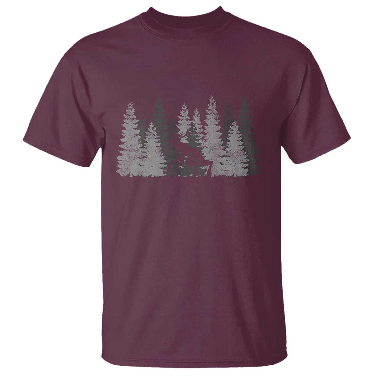 Wendigo T Shirt Mountain Trees Cryptid Occult Dark Fantasy TS10 Maroon Print Your Wear