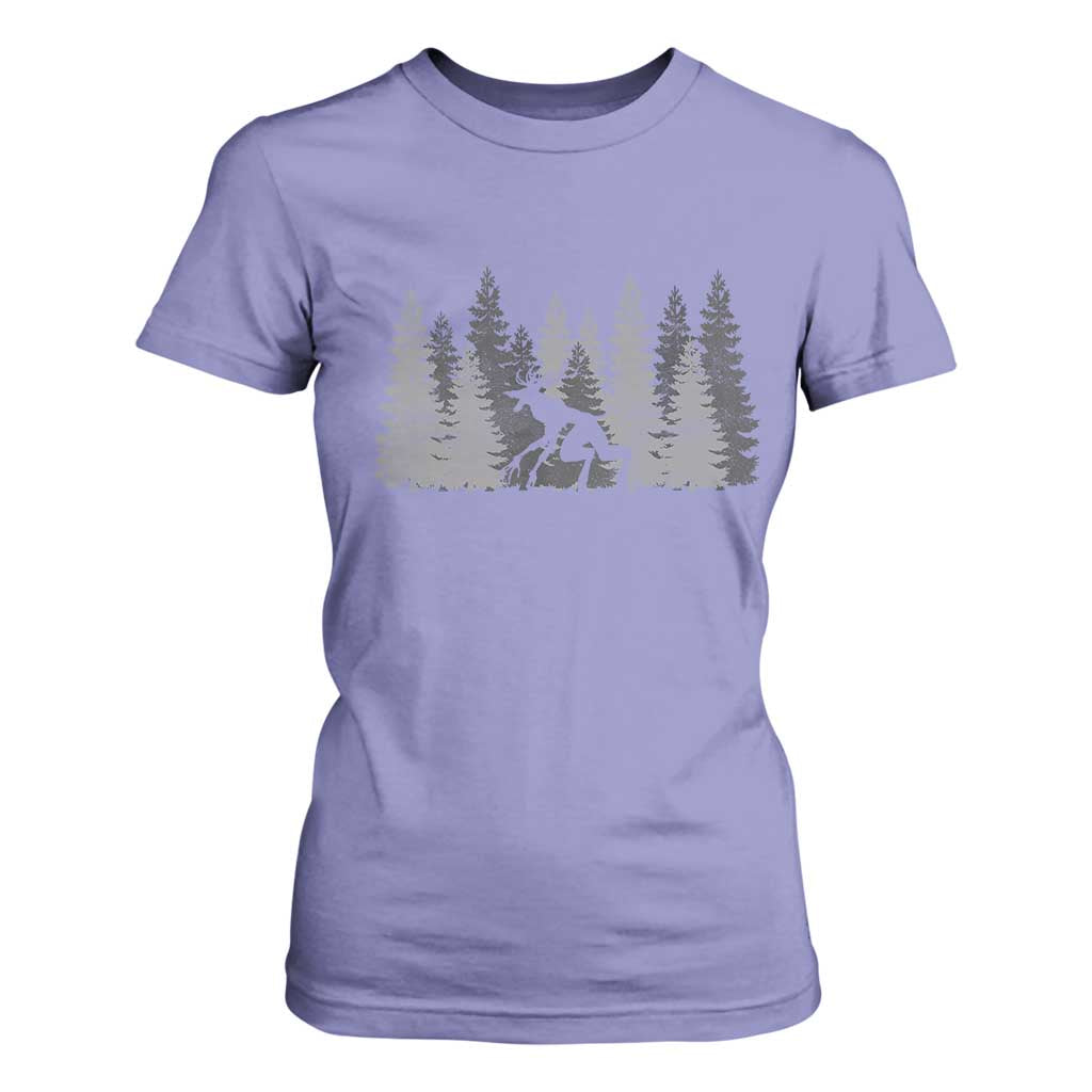 Wendigo T Shirt For Women Mountain Trees Cryptid Occult Dark Fantasy TS10 Violet Print Your Wear