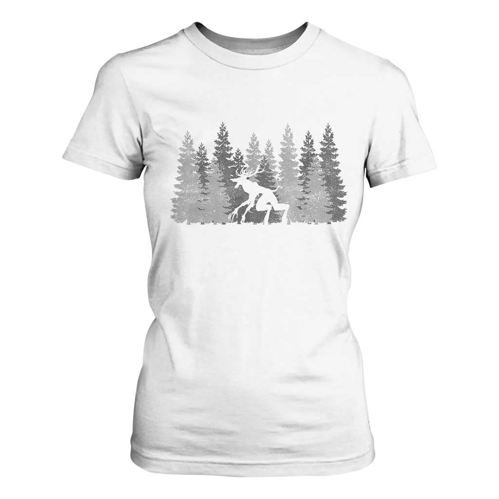 Wendigo T Shirt For Women Mountain Trees Cryptid Occult Dark Fantasy TS10 White Print Your Wear