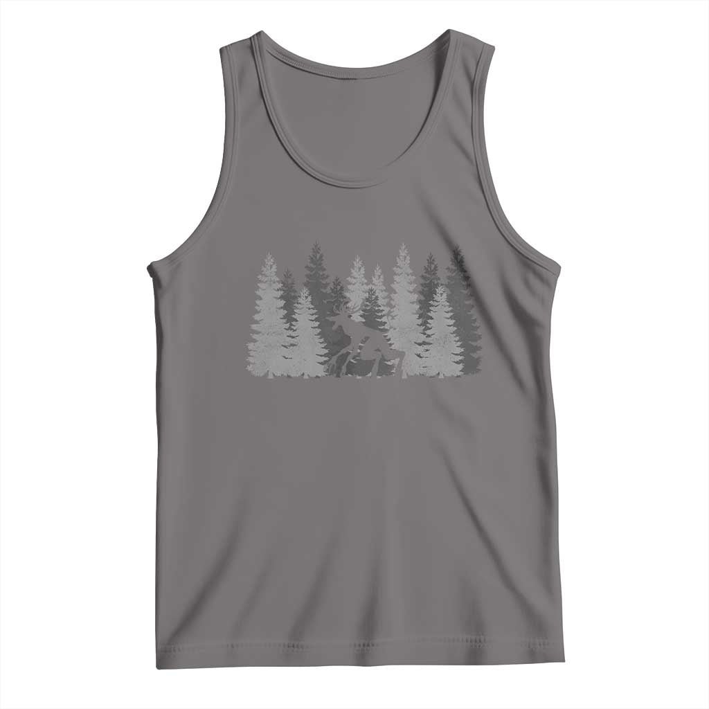 Wendigo Tank Top Mountain Trees Cryptid Occult Dark Fantasy TS10 Deep Heather Print Your Wear