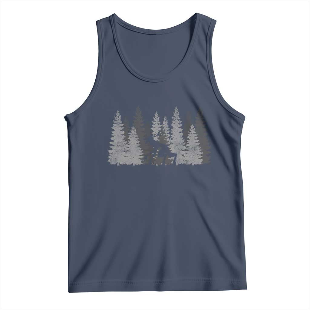 Wendigo Tank Top Mountain Trees Cryptid Occult Dark Fantasy TS10 Navy Print Your Wear