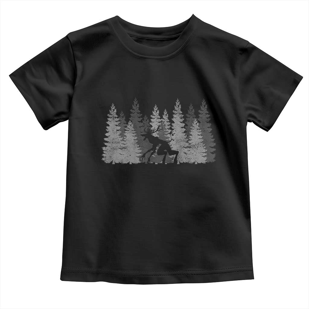 Wendigo Toddler T Shirt Mountain Trees Cryptid Occult Dark Fantasy TS10 Black Print Your Wear
